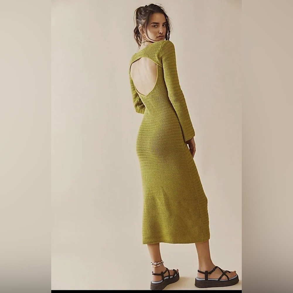 Free People Olive Green Maxi Dress